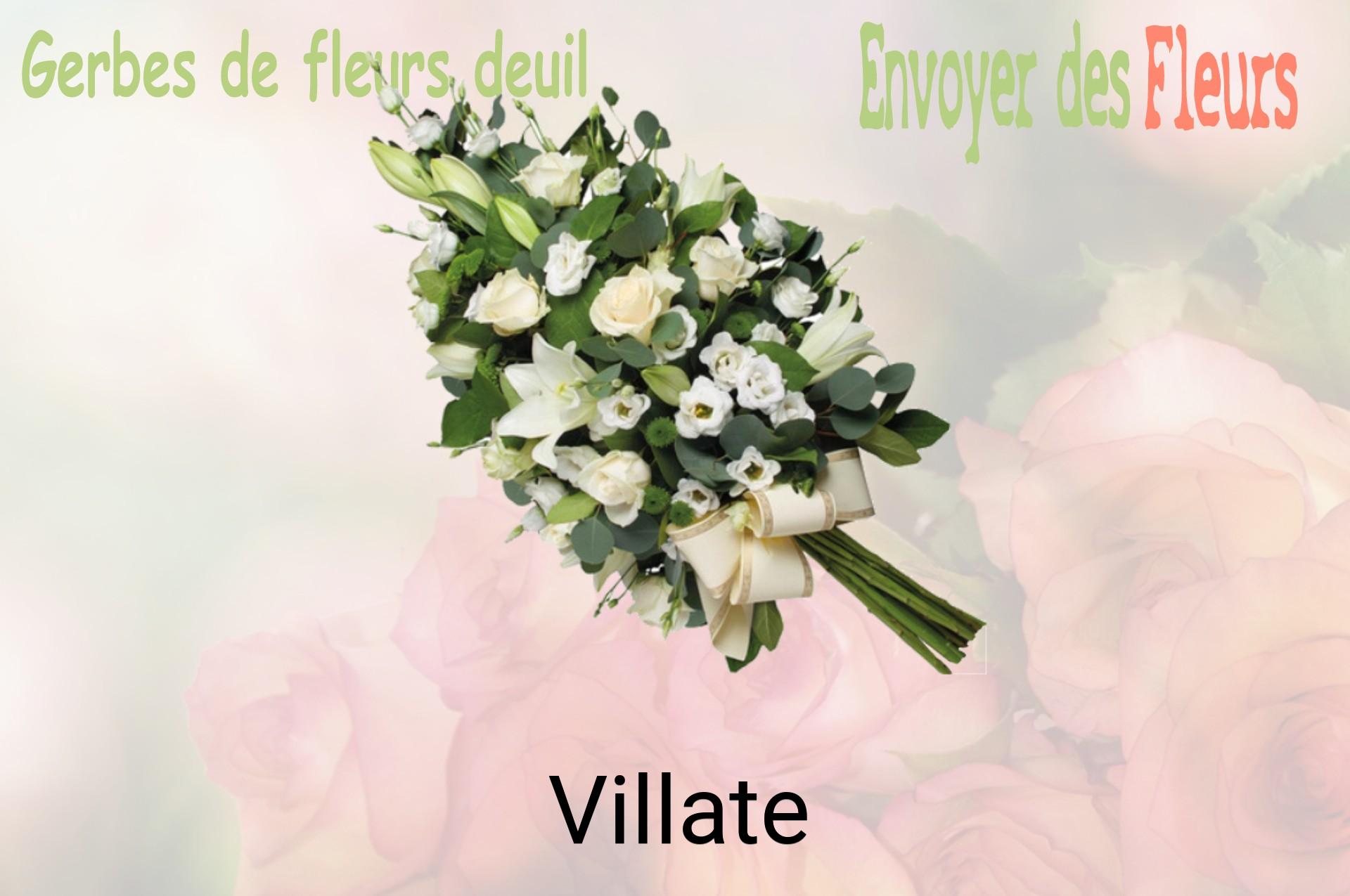 Gerbe de fleurs de deuil livrée à Villate